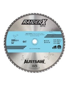 AUSTSAW MBR35525464 RAIDERX METAL BLADE 355MM X 25.4 X 64T
