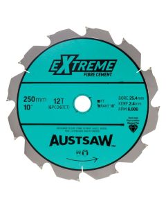 AUSTSAW PCD250 - 250MM (10IN) POLYCRYSTALLINE DIAMOND BLADE - 25.4MM BORE - 6PCD