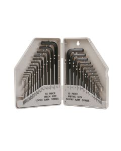 SUPATOOL S5030 HEX KEY SET 30 PIECE IMPERIAL & METRIC