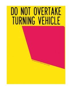 300X400MM - METAL - CLASS 1 - SIGN DO NOT OVERTAKE LH PANEL