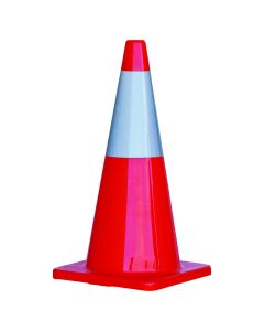 TRAFFIC CONE ORANGE 700MM + REFLECTIVE