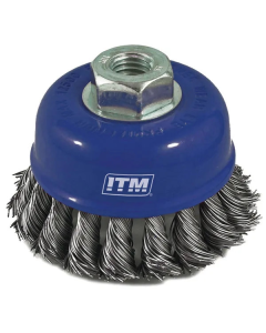 ITM TM7000-125 TWIST KNOT CUP BRUSH STEEL 125MM, M14X2MM THREAD