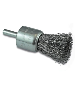 ITM TM7013-019 CRIMP WIRE END BRUSH STEEL HIGH SPEED 19MM , 1/4" ROUND SHANK