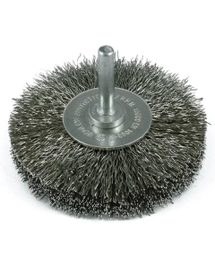 ITM TM7014-025 CRIMP WIRE WHEEL BRUSH HIGH SPEED STEEL 25MM X 6MM, 1/4" RND SHNK