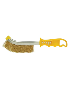 ITM TM7040-003 HAND BRUSH SCRATCH, PLASTIC HANDLE, BRASS WIRE