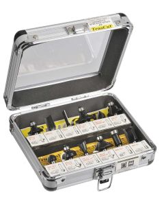 TRUACUT TSPK124 ROUTER BIT KIT 1/4'' SHANK 12 PIECE